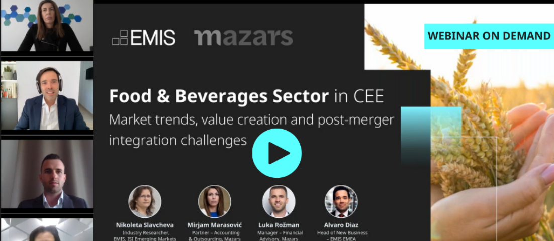 Webinar on Demand: Food & Beverages Sector in CEE